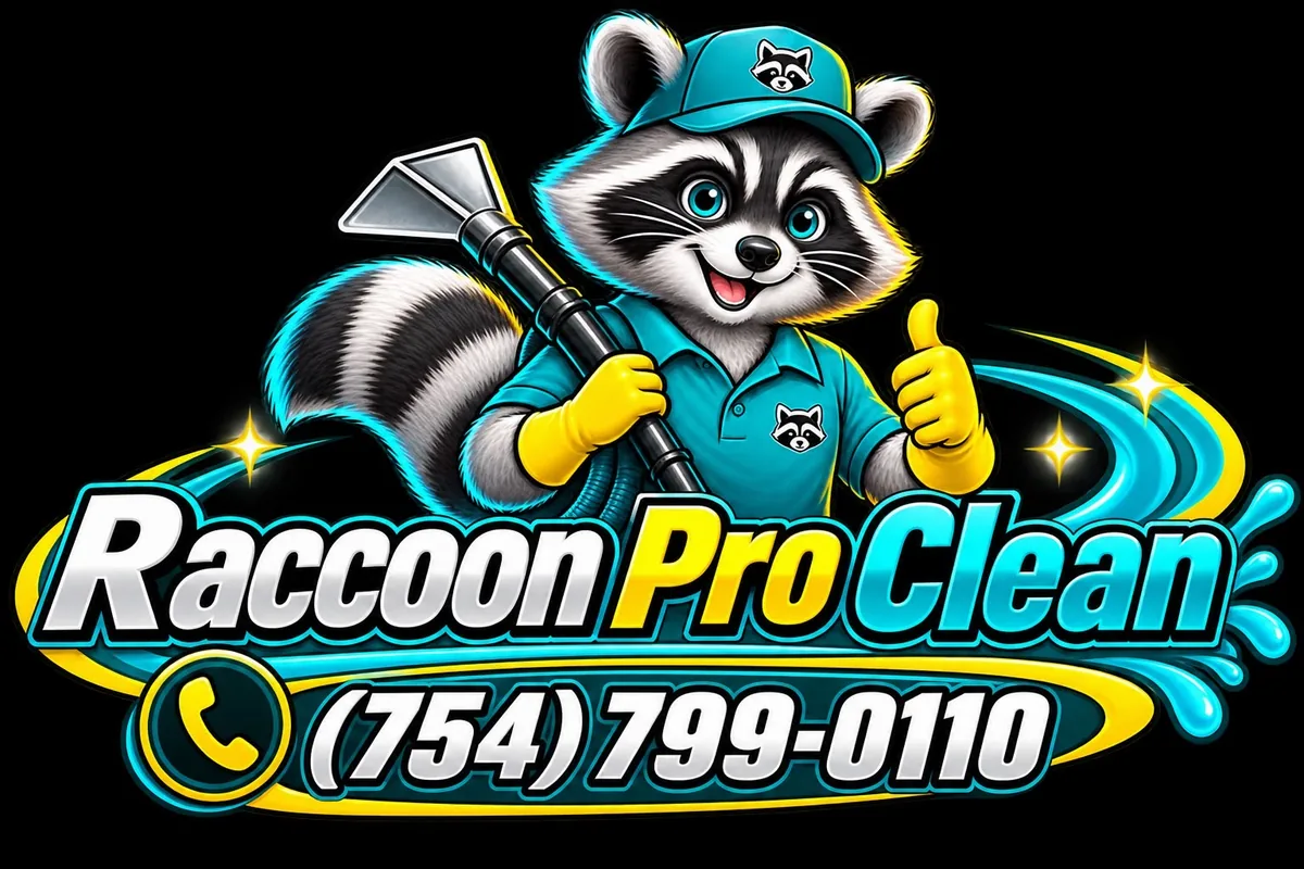 Raccoon Pro Clean logo and phone number