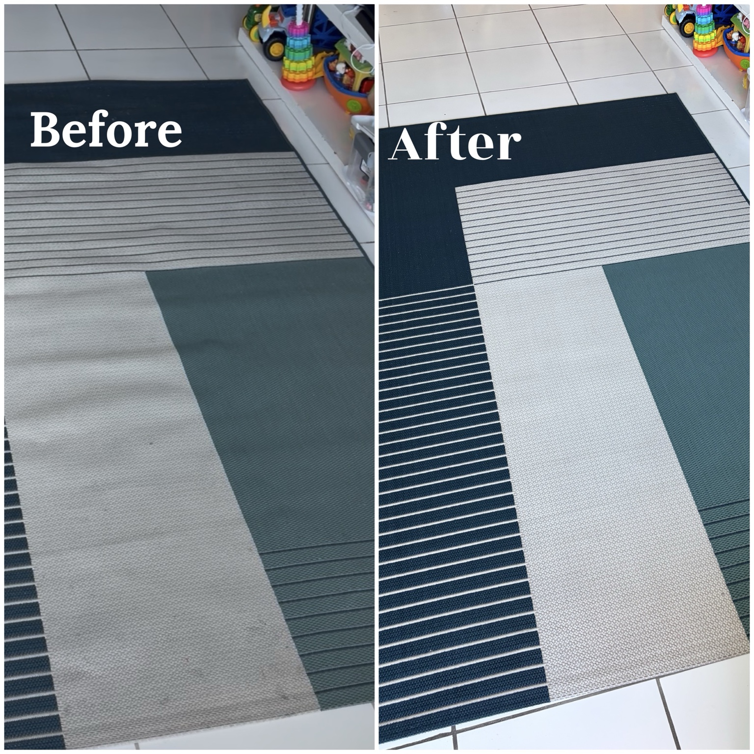 Area rug cleaning before and after